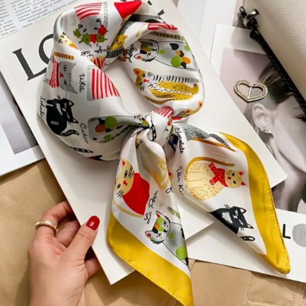Women's Silk Satin Scarf Neck Tie Scarf Bandana